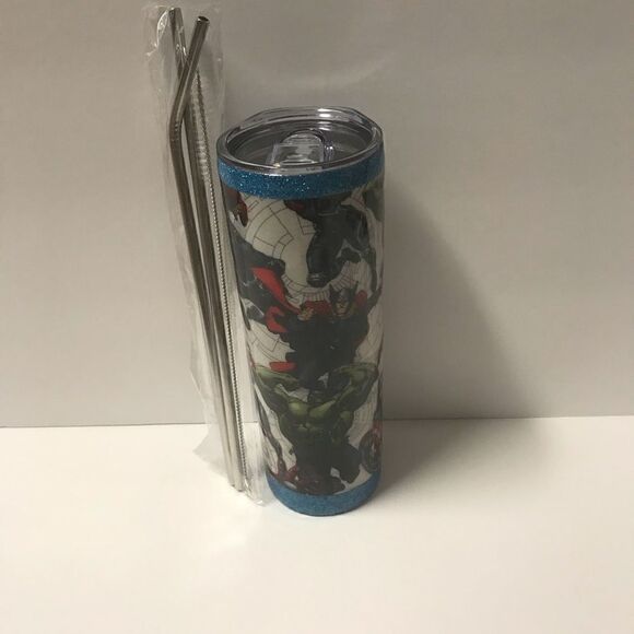 Handmade Stainless Steel Marvel Avengers tumbler - Picture 1 of 4